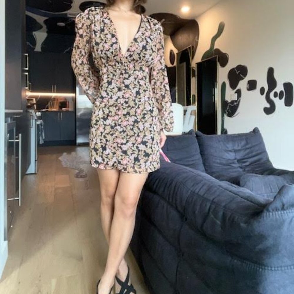 Nasty Gal - Floral Knee Length Dress